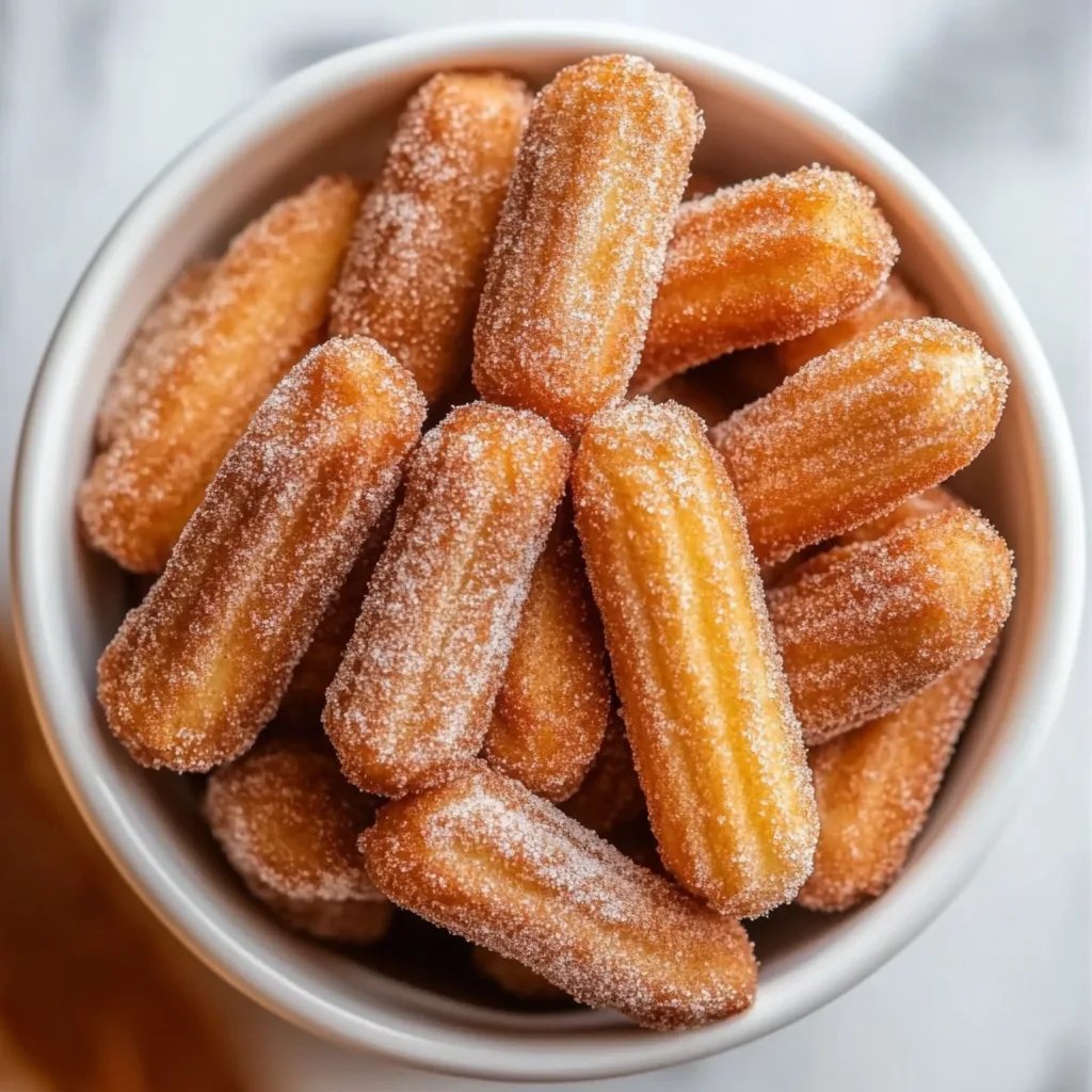 Knusprige Heißluftfritteuse Churro Bällchen