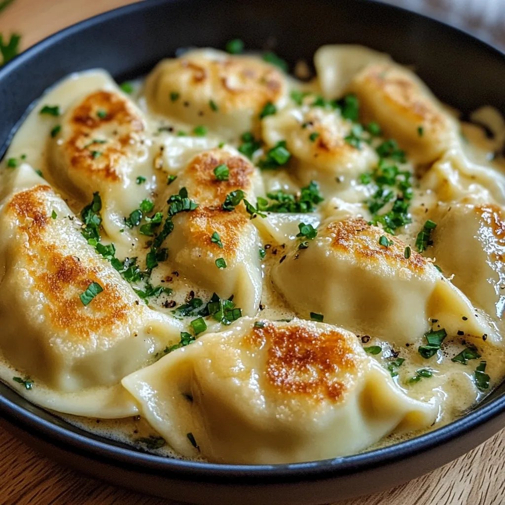 Maultaschen in Käse-Sahne-Soße