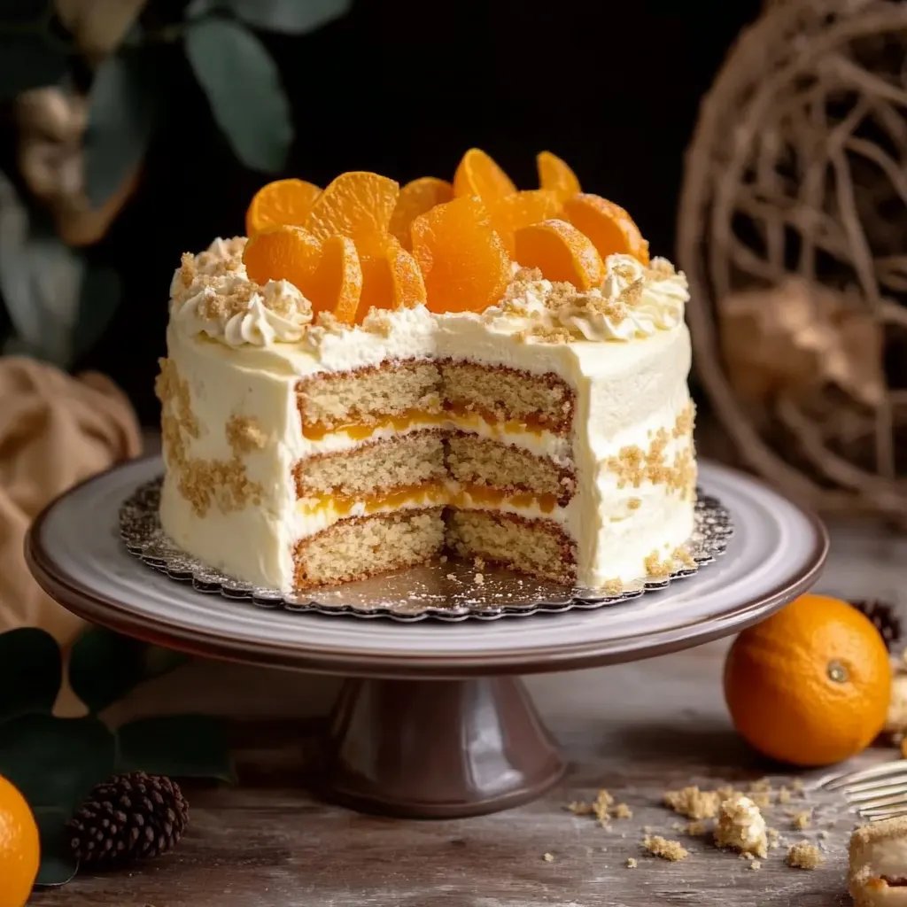 Spekulatius-Kuchen mit Mandarinen