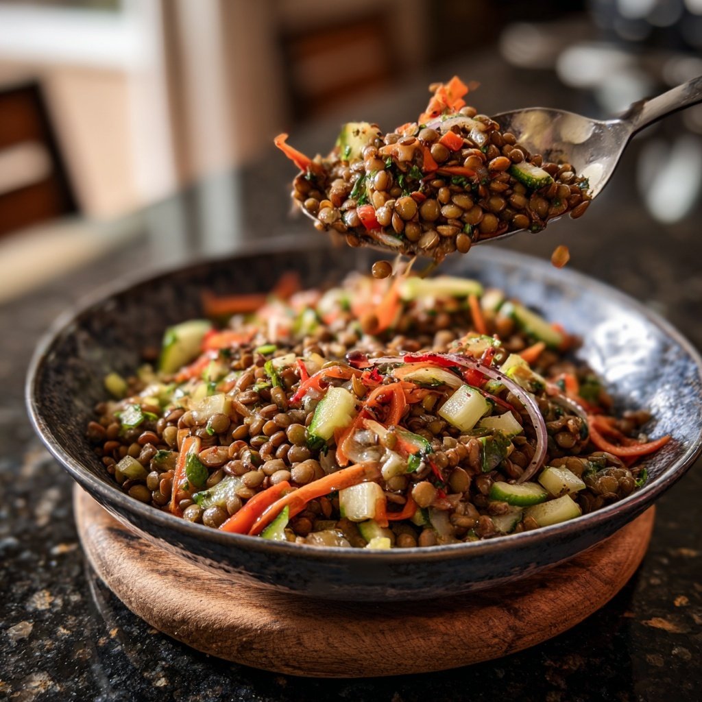 Kalorienarmes Abendessen Mit Linsensalat