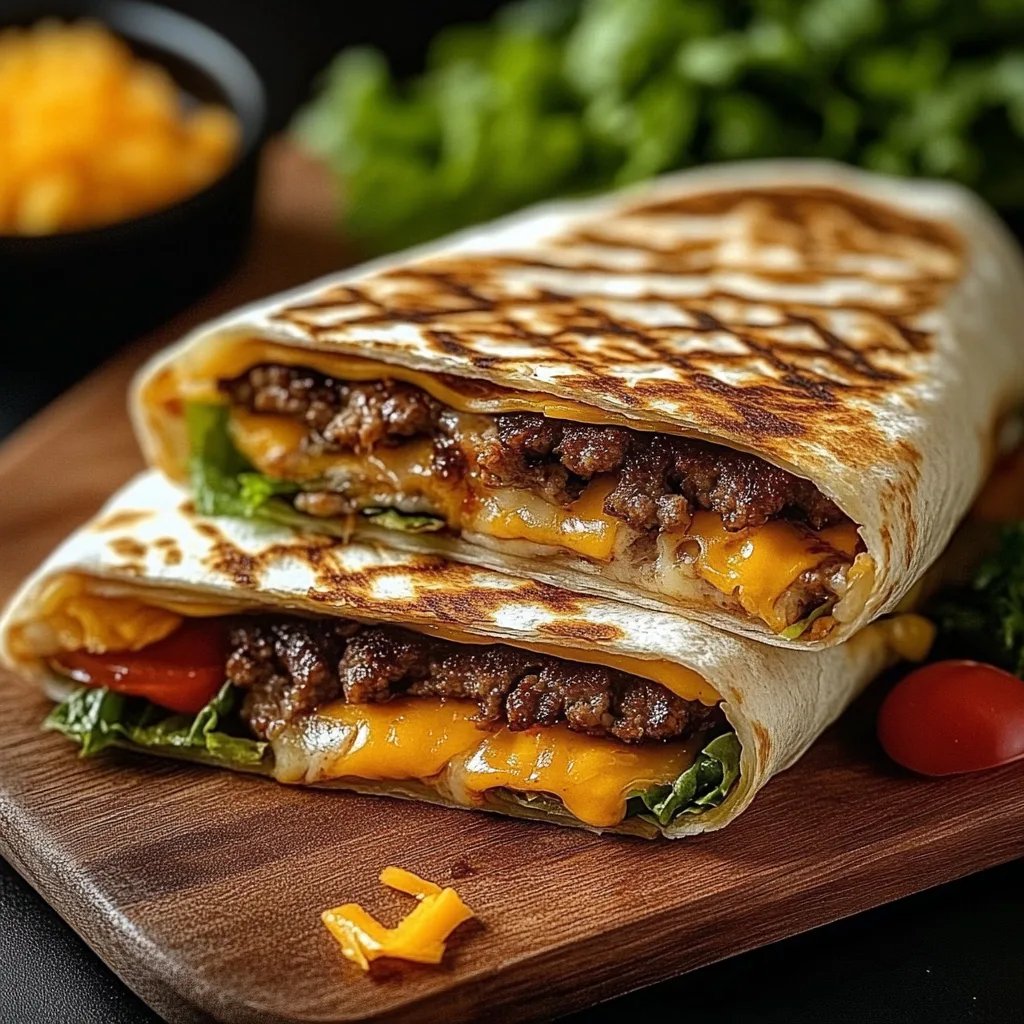 Gegrillte Cheeseburger-Wraps – Der ultimative Burger-Snack to-go!