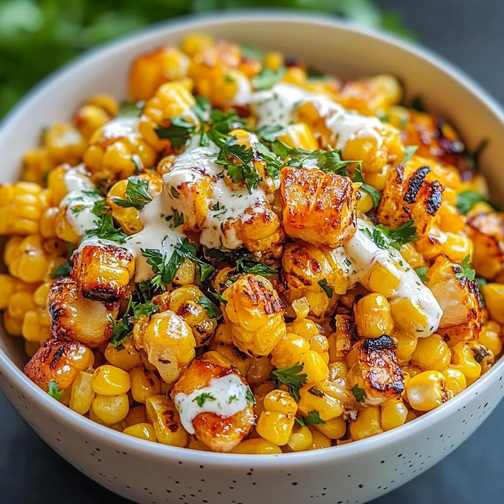 Street Corn Hähnchen Reis Bowl